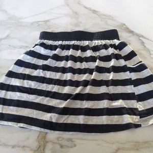 SALE 🎉Gray & Navy Striped Cotton Skirt